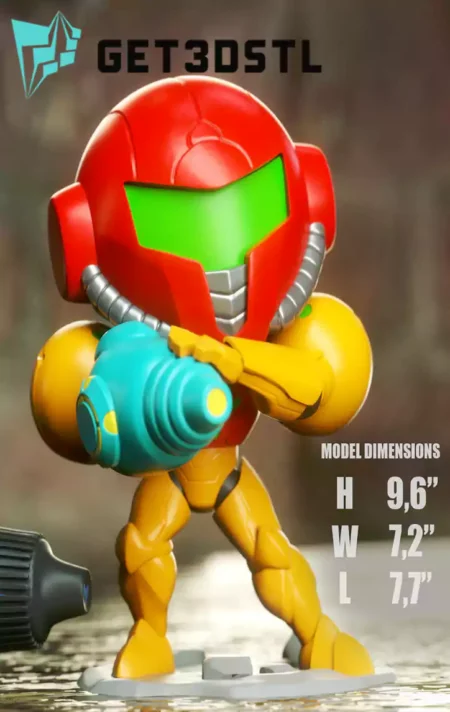 Metroid Prime Chibi STL 3D Print FILES