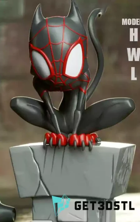 Miles Morales Cat Chibi STL Files