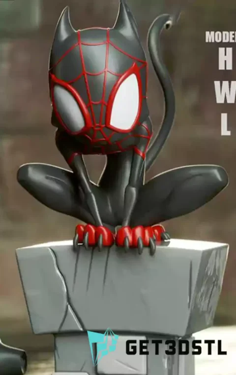 Miles Morales Cat Chibi STL Files