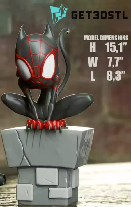Miles Morales Cat Chibi STL Files