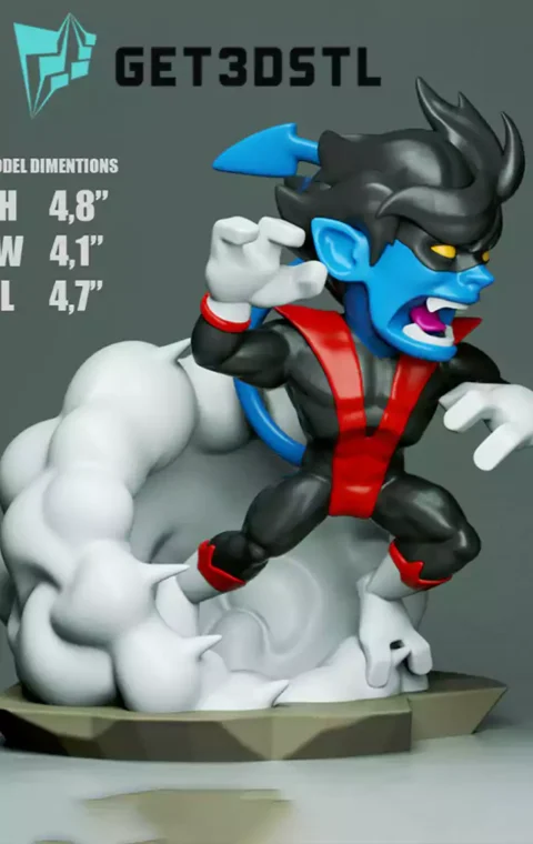 Nightcrawler Chibi STL 3D Print Files