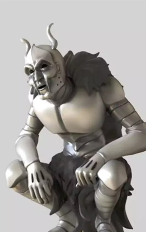 Ouken Basic Squatting Pose STL 3D Print Model