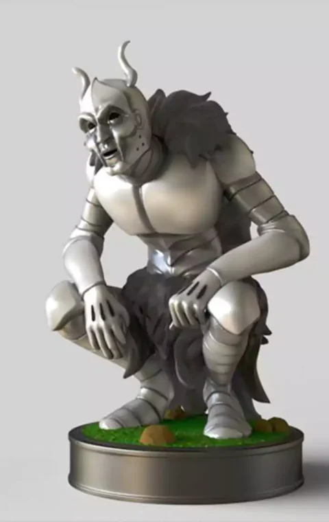 Ouken Basic Squatting Pose STL 3D Print Model