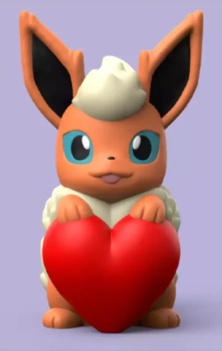Pokemon Valentine Flareon STL 3D Print Model