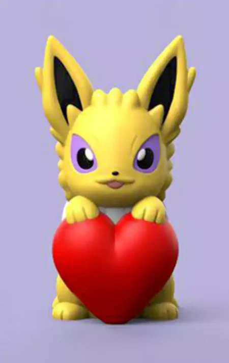 Pokemon Valentine Jolteon STL 3D Print Model