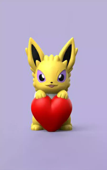 Pokemon Valentine Jolteon STL 3D Print Model