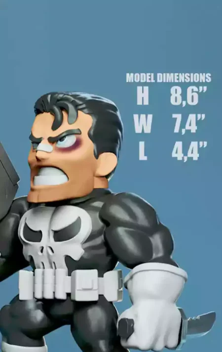 Punisher Chibi STL 3D Print Model