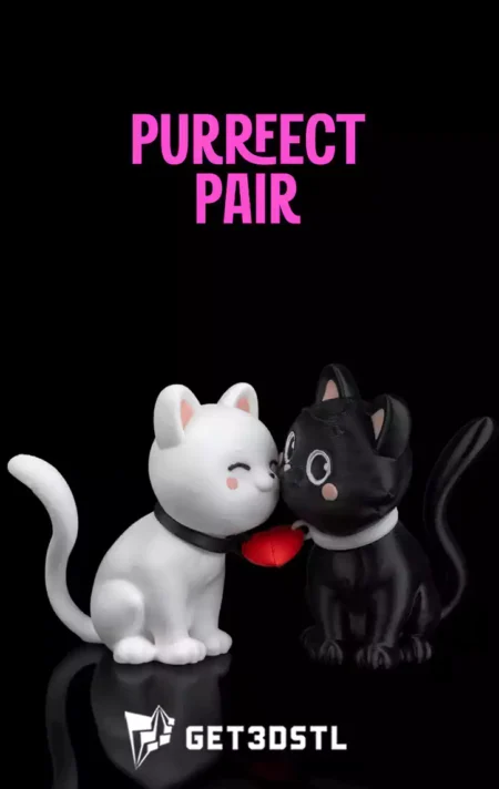 Purrfect Pair Couple STL 3D Print Files