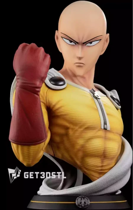Saitama Bust STL 3D Print Model