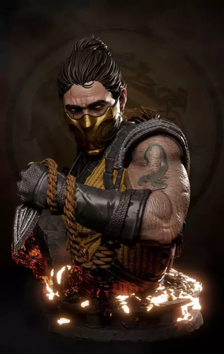 Scorpion Bust STL 3D Print Model