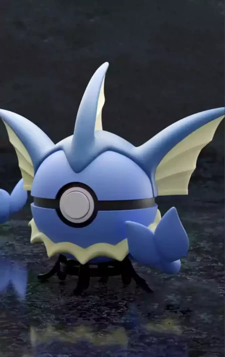 Vaporeon in Pokeball STL 3D Print Model