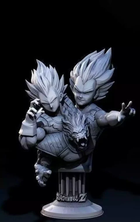 Vegeta Bust STL 3D Print Model