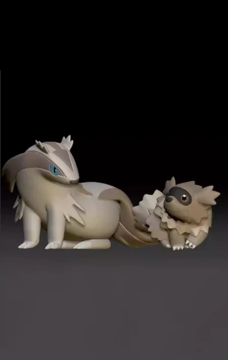 Zigzagoon Linoone STL 3D Print Model