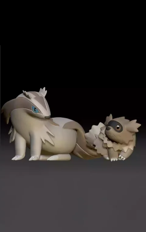 Zigzagoon Linoone STL 3D Print Model