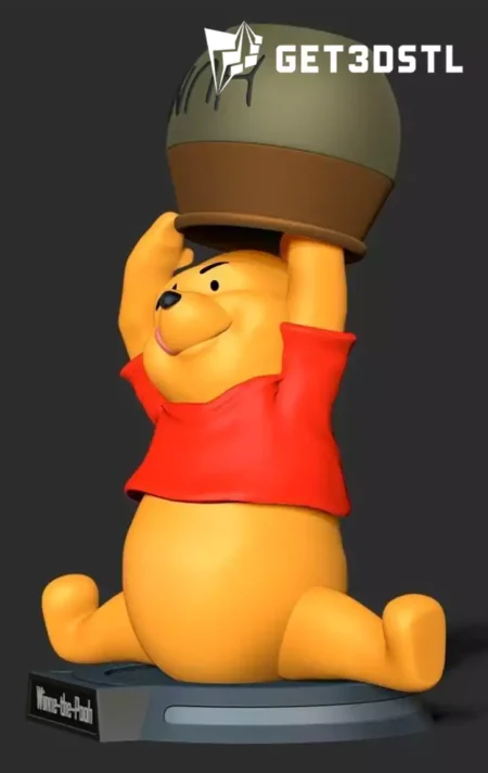 Winnie the Pooh and Honey 3D Print STL Model