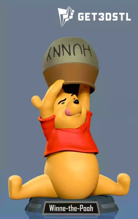 Winnie the Pooh and Honey 3D Print STL Model