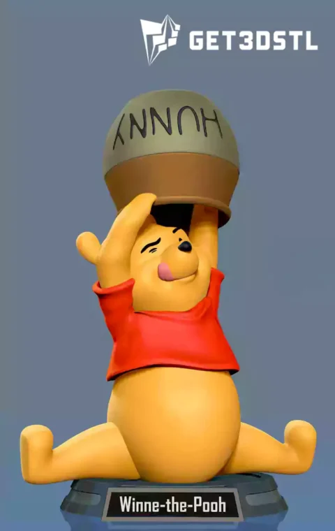 Winnie the Pooh and Honey 3D Print STL Model