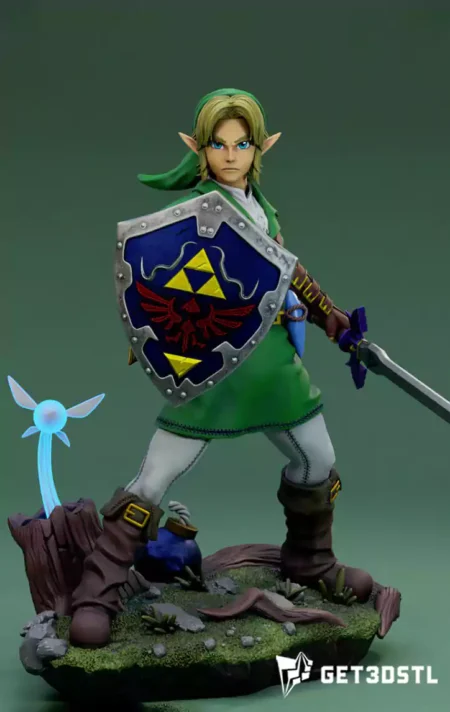 Adult Link Hero of Time STL 3D Print Model