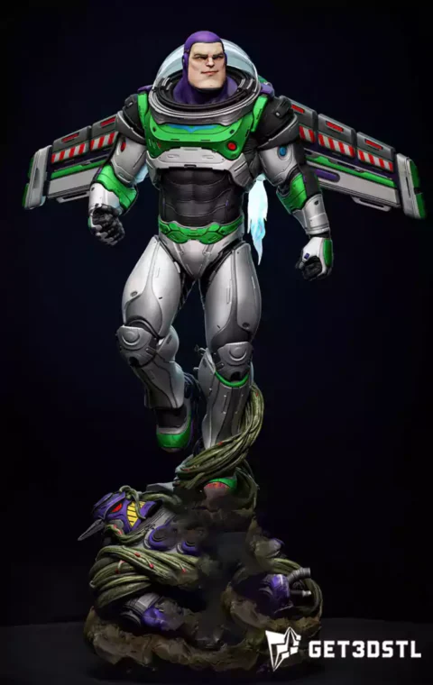 Buzz Lightyear Flying STL 3D Model