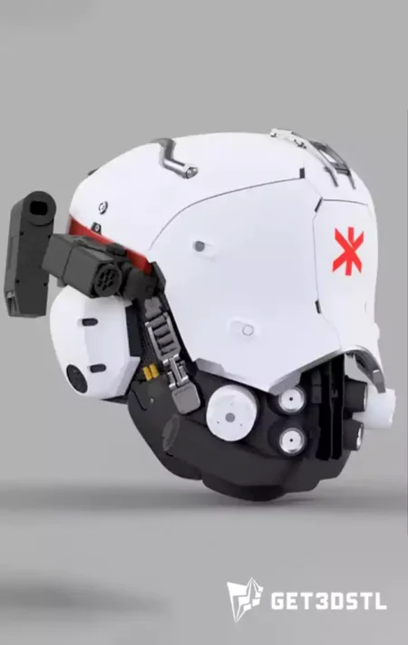Cyberpunk 2077 Soldier Helmet STL 3D Printable Model