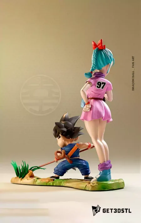 Goku and Bulma from Dragon Ball STL Printing
