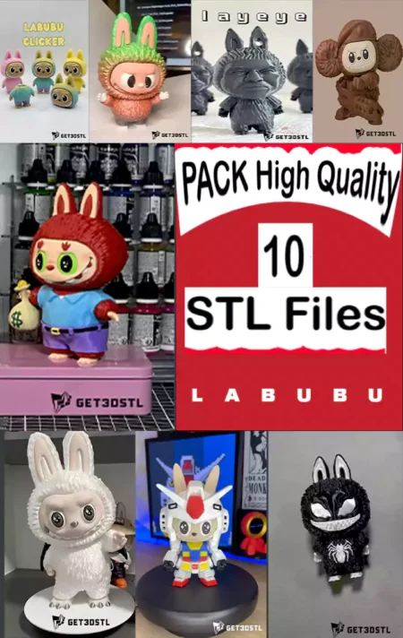 Labubu Pack STL & 3MF 3D Print Model Files
