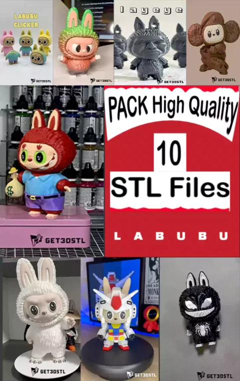 Labubu Pack STL & 3MF 3D Print Model Files
