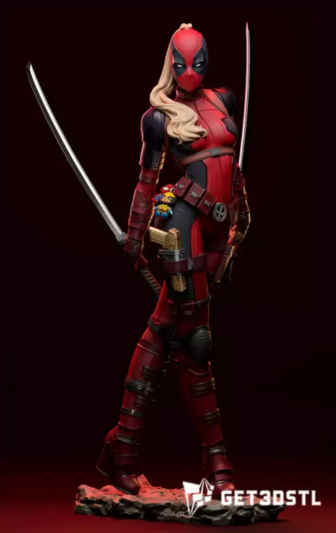 Lady Deadpool STL 3D Print Files