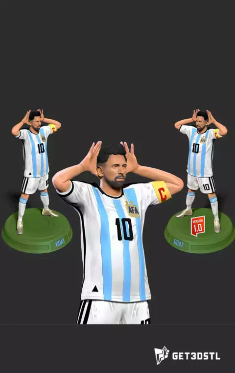 Lionel Messi World Cup 2022 STL 3D Model