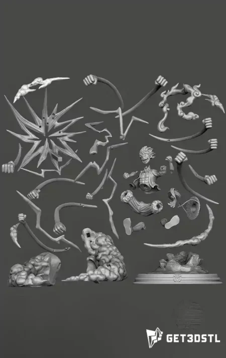Luffy GEAR 5 ONE PIECE STL 3D Print Model