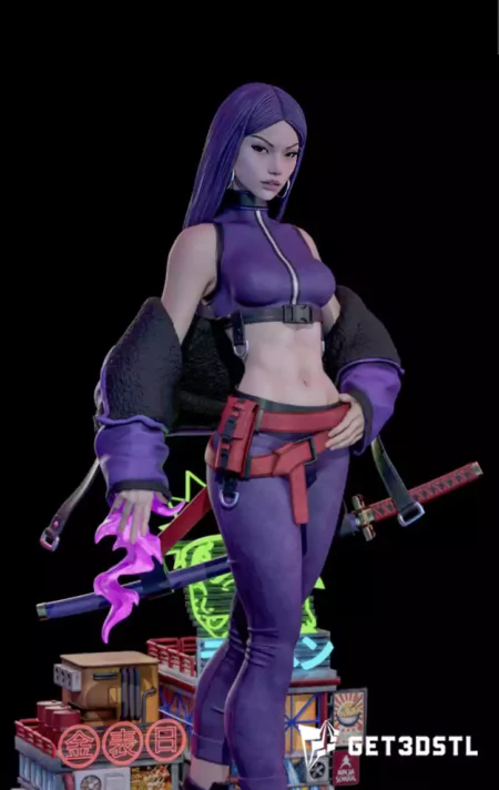 Psylocke STL 3D Print Model