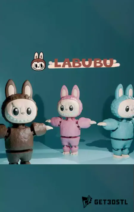 Labubu Flexi STL Articulated 3D Print Model
