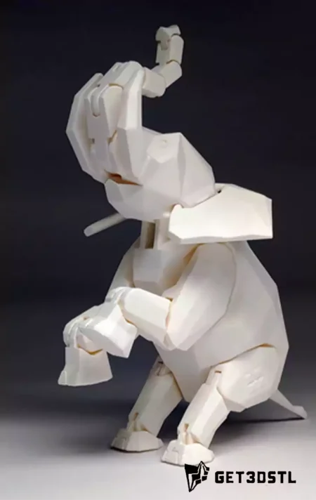 Elephant Cute STL 3D Print Model