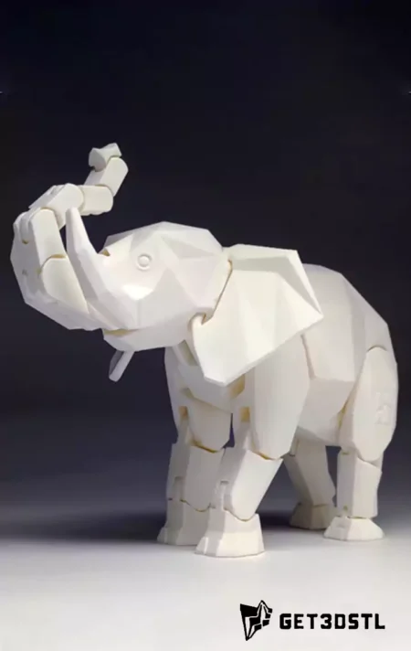 Elephant Cute STL 3D Print Model