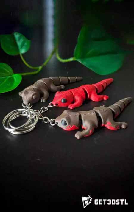 Flexi Salamander STL 3MF Articulated 3D Print