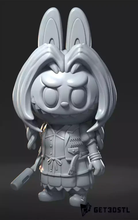 Labubu Aerith STL 3D Print Model