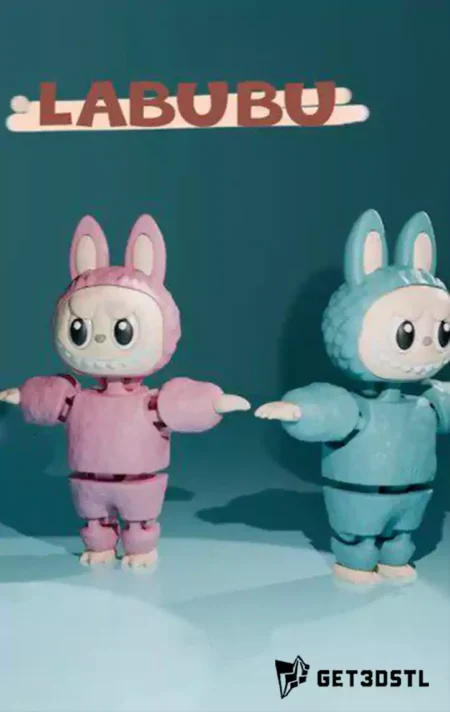 Labubu Flexi STL Articulated 3D Print Model