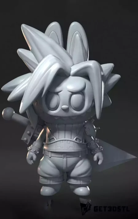 Labubu x Final Fantasy STL Crossover 3D Print