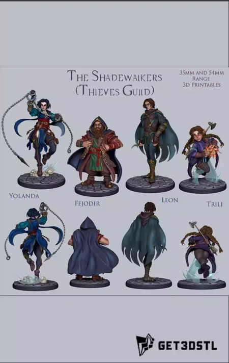 Miniature The Shadewalkers STL 3D Print Model