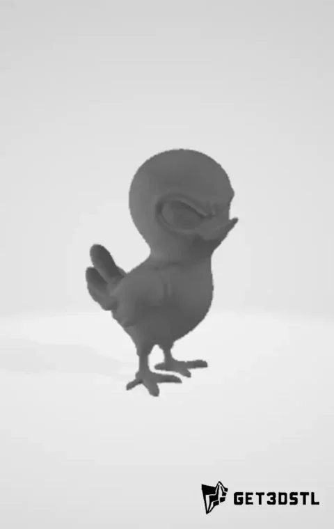 Grumpy Bird STL 3D Print Model
