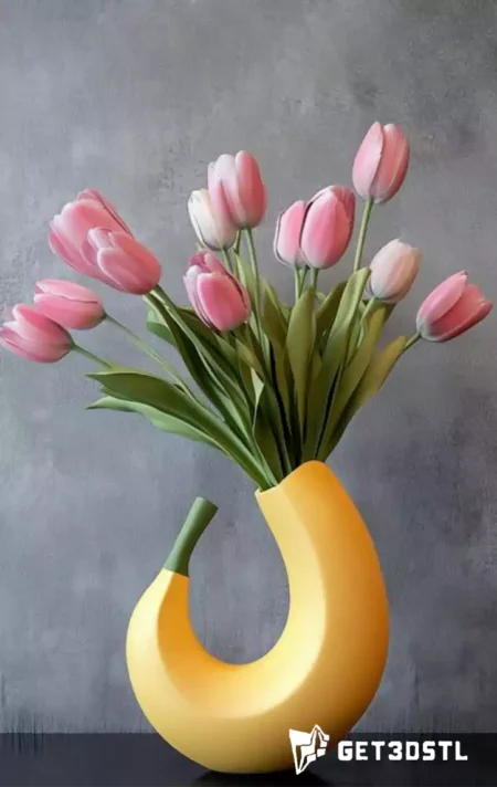 Banana Vase STL Fun 3D Printed