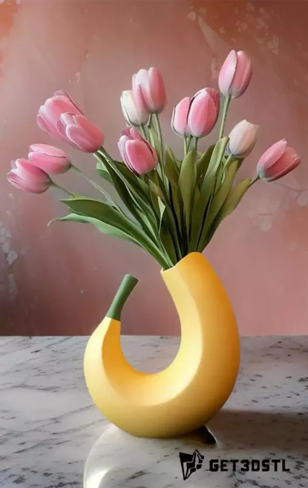 Banana Vase STL Fun 3D Printed