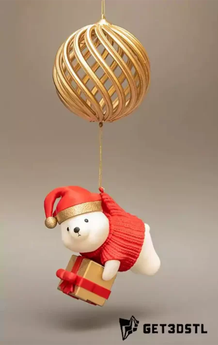 Christmas Bear Box STL 3D print model