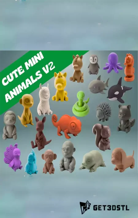 Cute Mini Animals STL 3D 3MF Edition 2