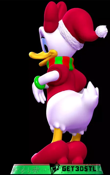 Daisy Duck Christmas STL 3D Print Model