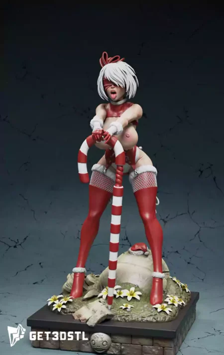 Nier Automata 2B STL 3D Print Christmas Model