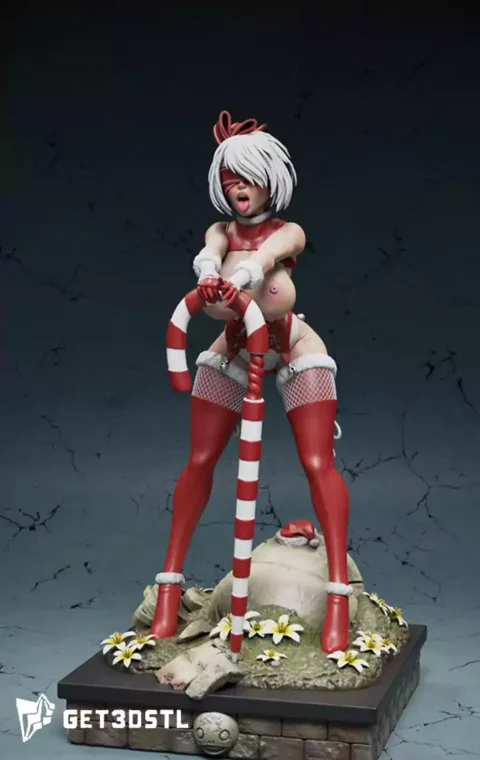 Nier Automata 2B STL 3D Print Christmas Model