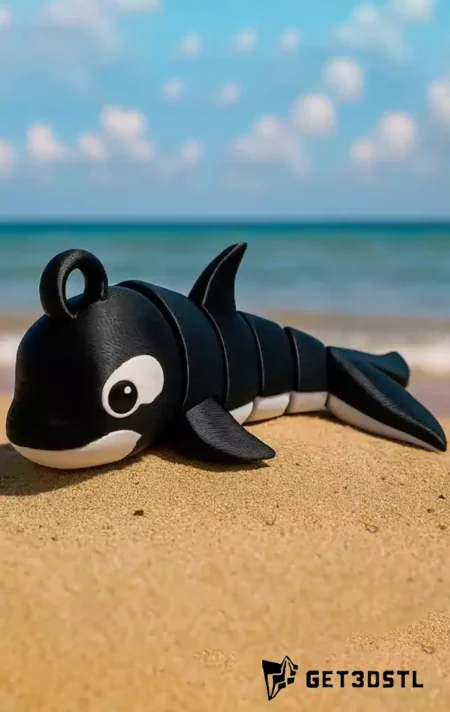 Orca Articulated Toy STL 3MF 3D Print Model