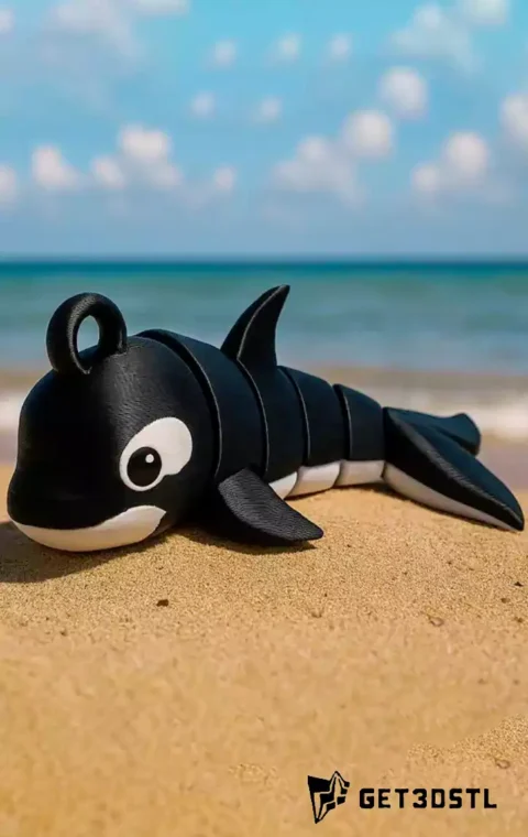 Orca Articulated Toy STL 3MF 3D Print Model