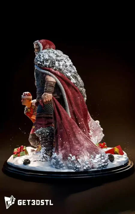 Warrior Santa Claus STL 3D Print Model